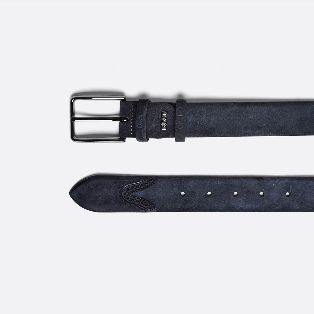 Milo - Dark Grey Suede - Belt - Men - Austrich